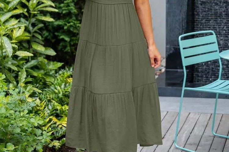 Midi Dress | Tiered Design | Elegant Long Sleeve Midi Dress | Flattering Comfortable 8