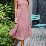 Midi Dress | Tiered Design | Elegant Long Sleeve Midi Dress | Flattering Comfortable 9