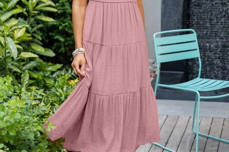 Midi Dress | Tiered Design | Elegant Long Sleeve Midi Dress | Flattering Comfortable 9