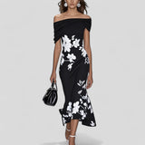 Midi Dresses | Floral Midi Dress with Fitted Silhouette & Playful Flared Hem 2