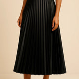 Midi Skirt | Elegant Pleated High-Waist Design 0