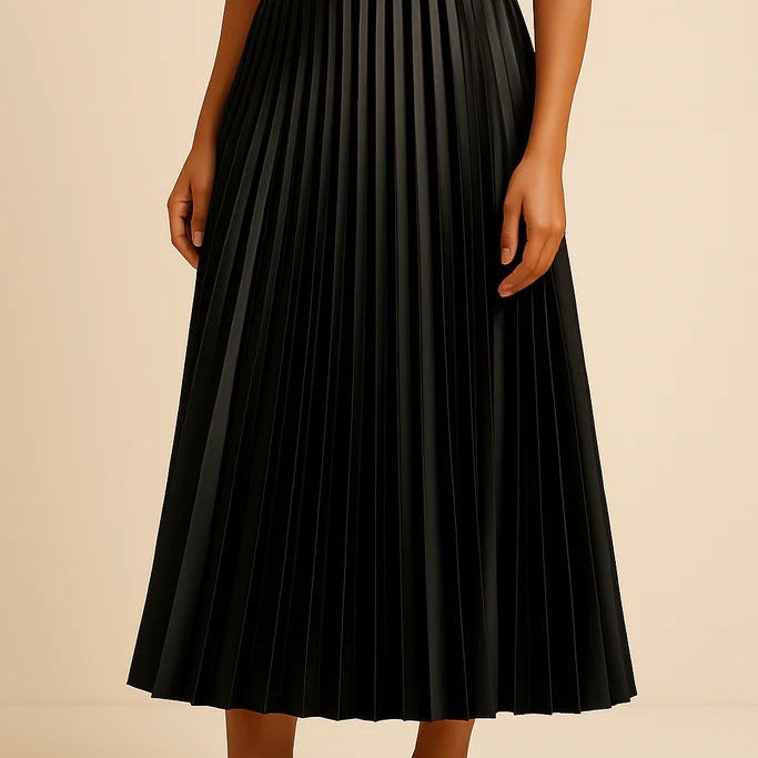 Midi Skirt | Elegant Pleated High-Waist Design 0