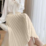 Midi Skirt | Elegant Pleated High-Waist Design 4
