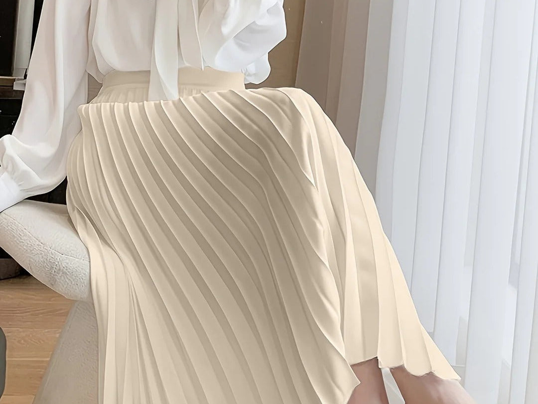 Midi Skirt | Elegant Pleated High-Waist Design 4