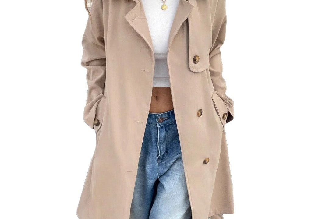 Women's Button-Front Trench Coat | Timeless Classic Coat