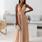 Hailey Wrap Maxi Dress - Khaki