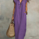 Purple boho maxi dress