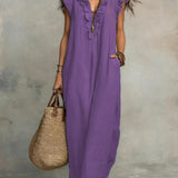 Purple boho maxi dress