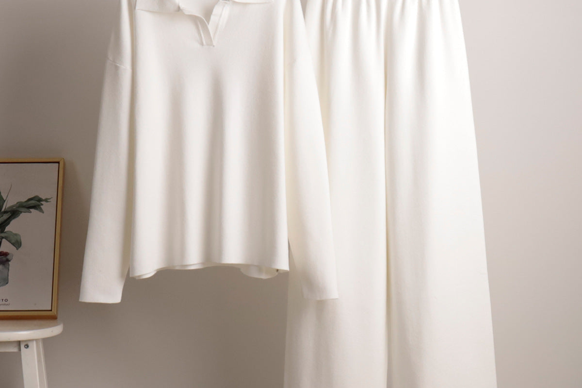 Women's Ribbed Knit Lounge Set | Relaxed Two-Piece Loungewear Co-Ord