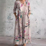 Pink floral summer dress