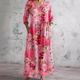 Fuchsia floral summer dress
