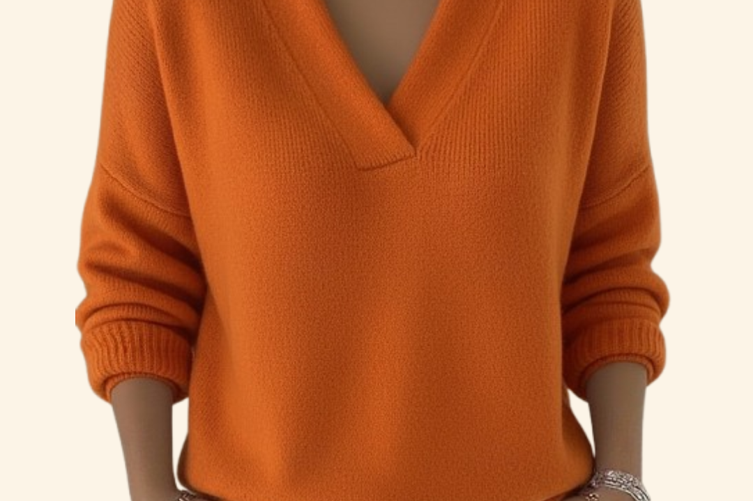 Women's Soft-Knit V-Neck Blouse | Elegant Versatile Top