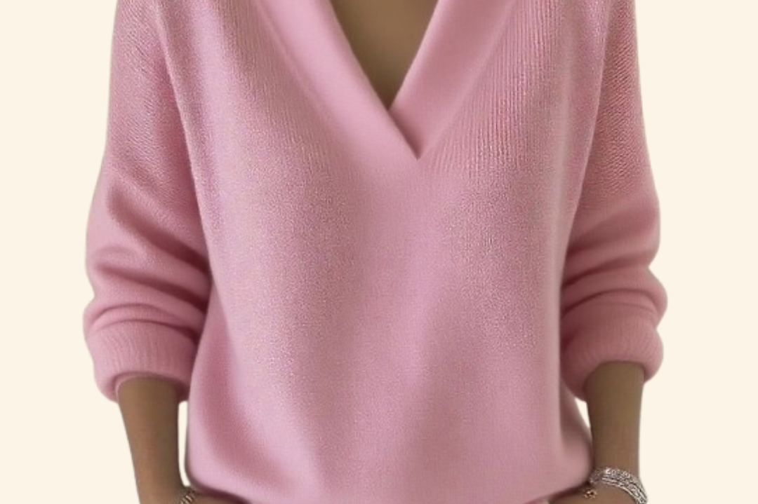 Women's Soft-Knit V-Neck Blouse | Elegant Versatile Top