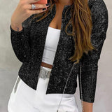 Open Front Winter Jacket | Elegant Glamorous Winter Outerwear 2