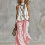 Ophira | Women's Outfit with Mock Neck Top & Wide Leg Pants Set for Effortless Style 4