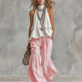 Ophira | Women's Outfit with Mock Neck Top & Wide Leg Pants Set for Effortless Style 4