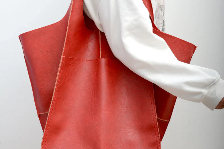 Women's Leather Shoulder Bag | Oversized Vintage Everyday Bag