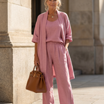 Pants Set | Relaxed Three-Piece Outfit | Comfortable Lightweight Casual Wear 0