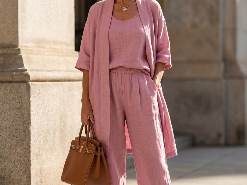 Pants Set | Relaxed Three-Piece Outfit | Comfortable Lightweight Casual Wear 0