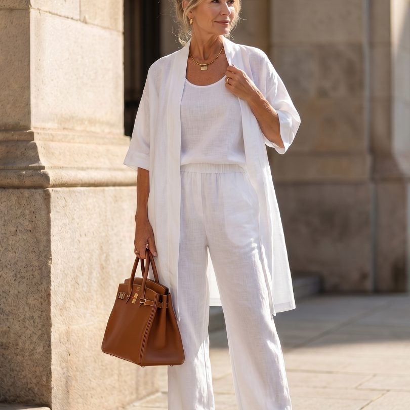 Pants Set | Relaxed Three-Piece Outfit | Comfortable Lightweight Casual Wear 10