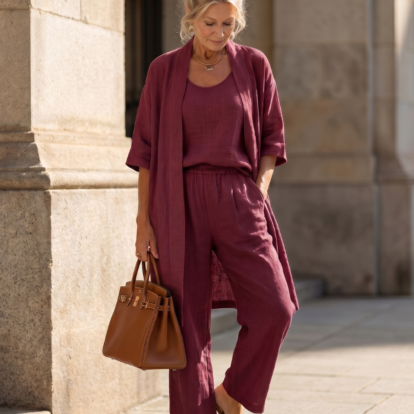 Pants Set | Relaxed Three-Piece Outfit | Comfortable Lightweight Casual Wear 8