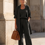 Pants Set | Relaxed Three-Piece Outfit | Comfortable Lightweight Casual Wear 9