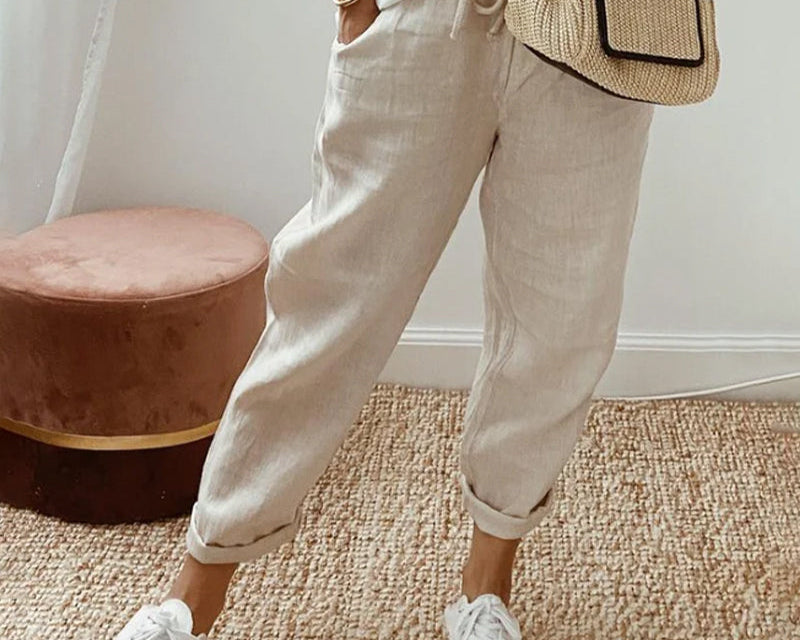 Pants | Elegant Lightweight Ankle-Length Trousers for Spring | Stylish Comfortable 0