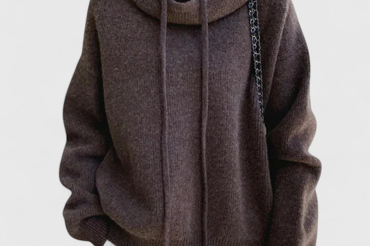 Women's Turtleneck Knit Sweater | Cozy Ribbed Roll-Neck