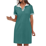 Polo Dress | Sport-Chic Relaxed Fit A-Line Dress with Pockets 3