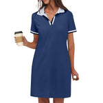 Polo Dress | Sport-Chic Relaxed Fit A-Line Dress with Pockets 6