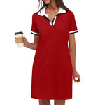 Polo Dress | Sport-Chic Relaxed Fit A-Line Dress with Pockets 9