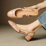 Pumps | Sleek Slingback Shoes | Comfortable Almond-Toe Design 0