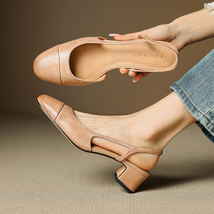 Pumps | Sleek Slingback Shoes | Comfortable Almond-Toe Design 0
