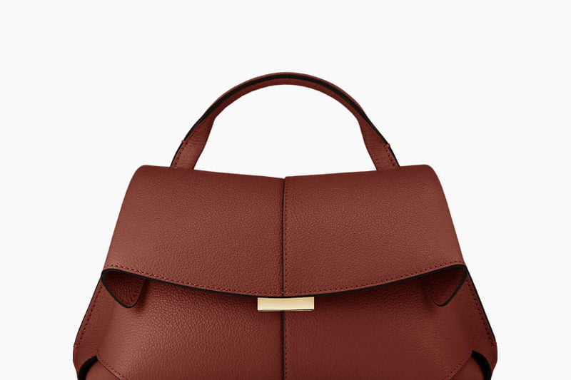 Brittany - Women's Folded Textured Leather Mini Crossbody Bag