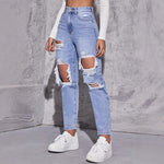 Ripped Jeans | Straight-Leg Casual Pants | Relaxed Urban Style 2