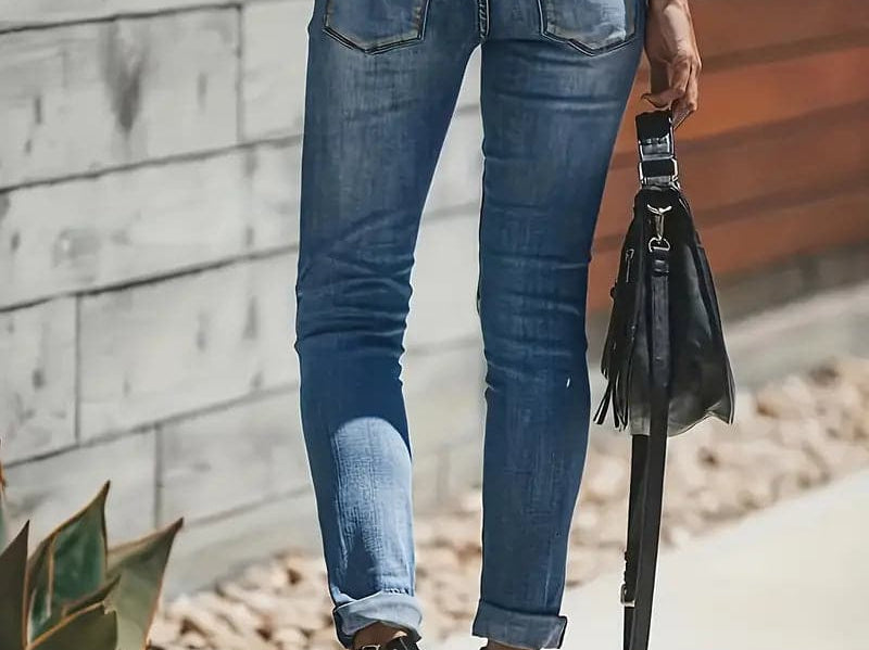 Ripped Jeans | Stretch Denim Pants | Trendy Casual Everyday Wear 1