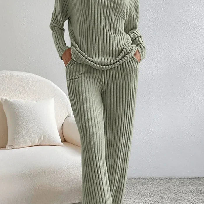 Women's Ribbed Lounge Set | Cozy Two-Piece Loungewear Set