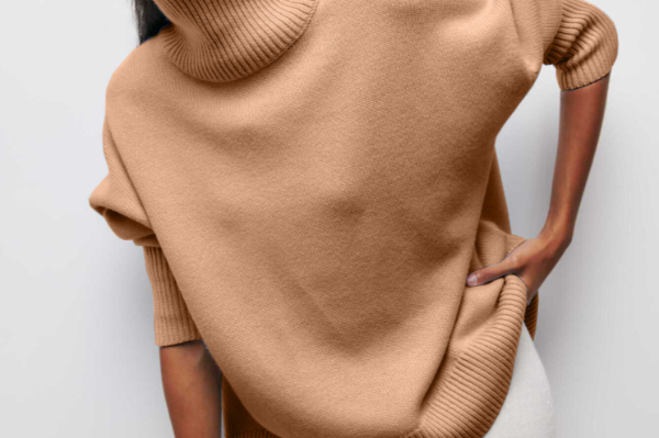 Women's Turtleneck Knit Sweater | Warm High-Neck Pullover