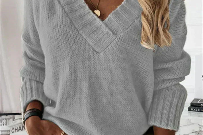 Women's Merino Wool V-Neck Pullover | Lightweight Breathable Knit Sweater