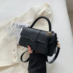 Black leather crossbody bag