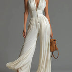 Cassidy Floral Wide Leg Jumpsuit - White
