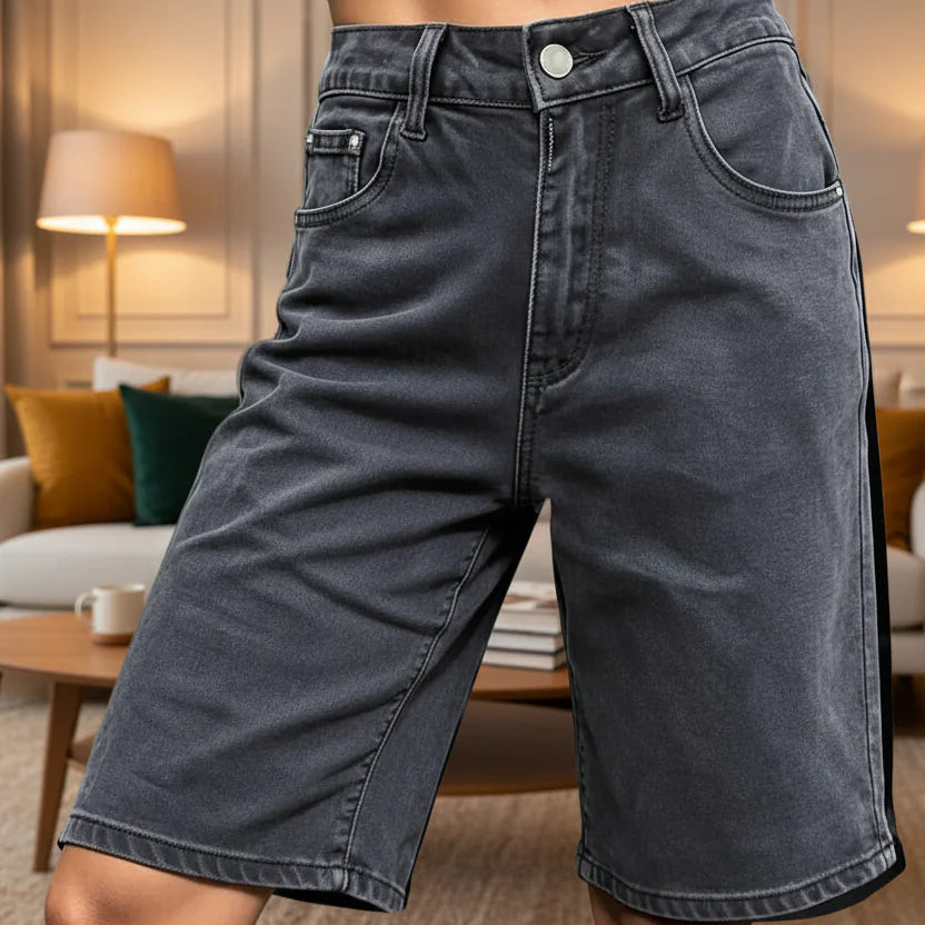 Women's Vintage Bermuda Shorts | Casual Pocket Summer Shorts