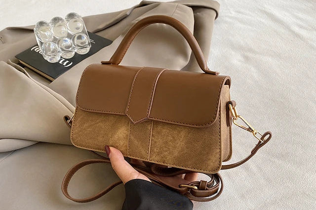 Chestnut leather crossbody bag