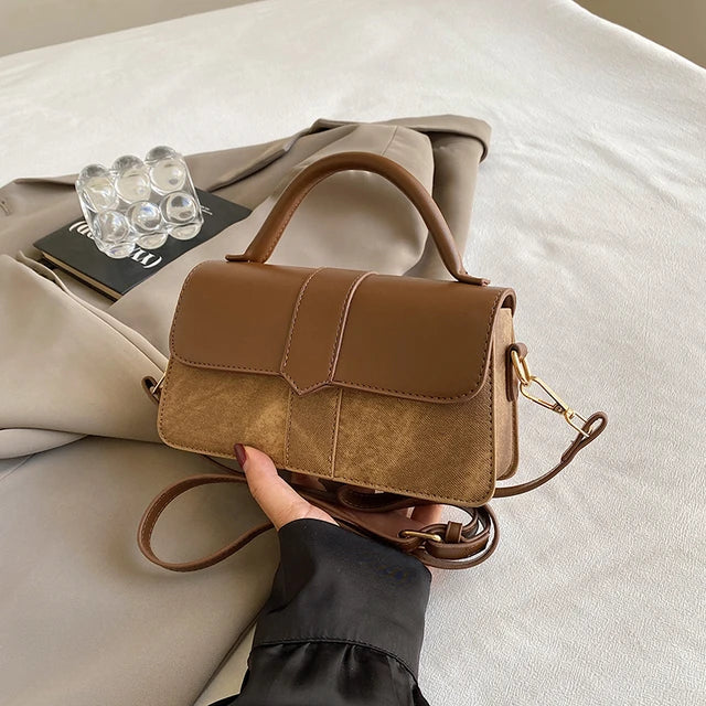 Chestnut leather crossbody bag