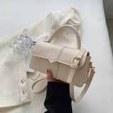 White leather crossbody bag