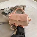 Pink leather crossbody bag