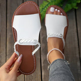 Sandals | Braided Strap Flat Footwear | Comfortable Boho Style | Effortless Summer Charm 0