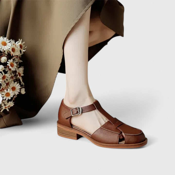 Sandals | Elegant T-Strap Design | Low Block Heel | Versatile and Comfortable 4
