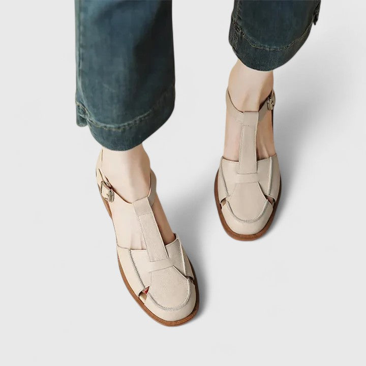 Sandals | Elegant T-Strap Design | Low Block Heel | Versatile and Comfortable 5