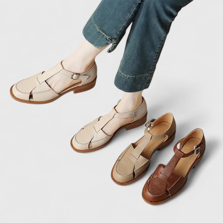 Sandals | Elegant T-Strap Design | Low Block Heel | Versatile and Comfortable 6